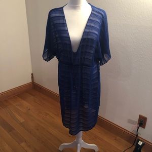 Royal blue swimsuit cover-up